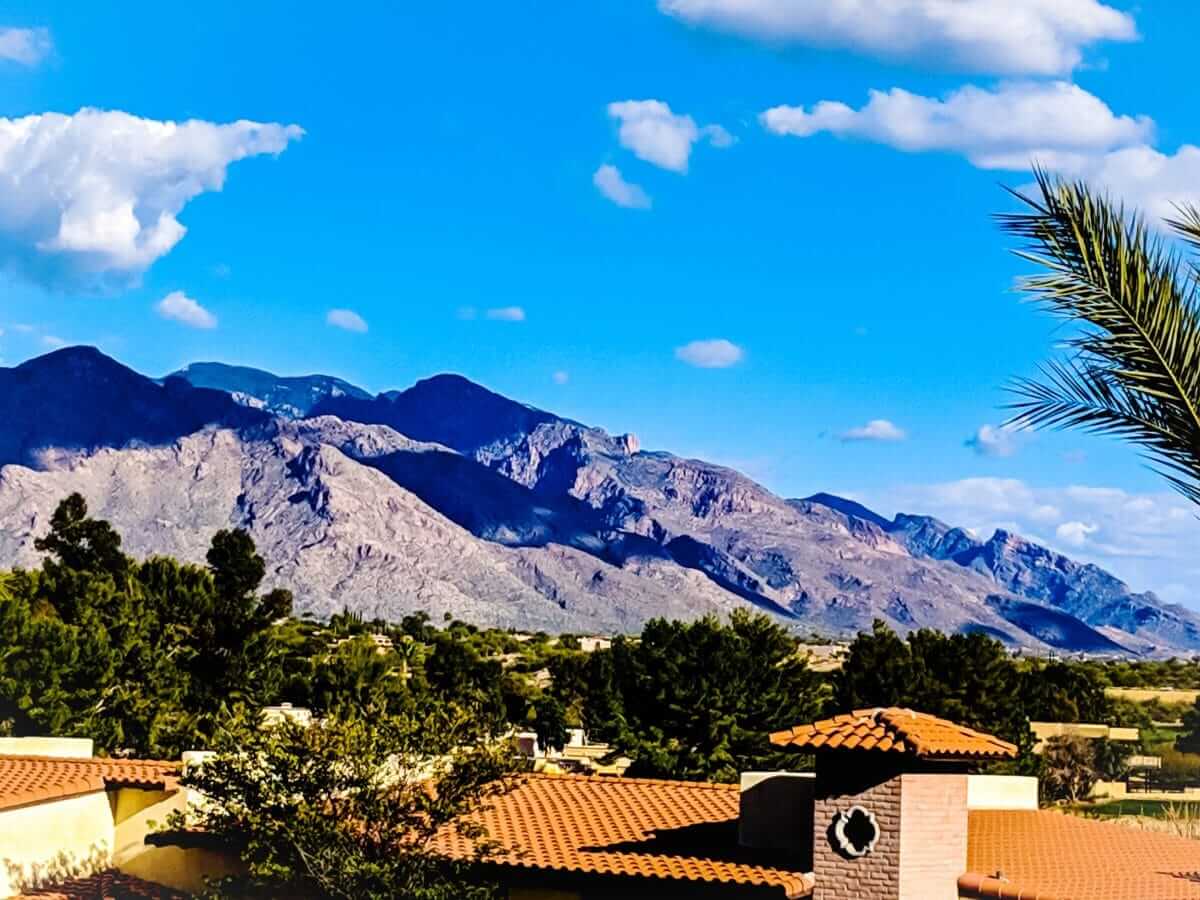 View of the mountains in Tucson, Arizona