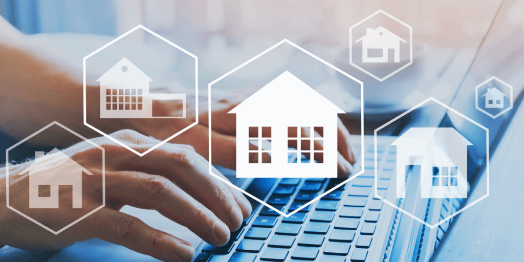 Tucson Property Manager typing on a laptop